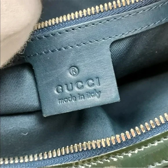 Gucci Dark Green Patent Leather Hobo Bag - Picture 9 of 9